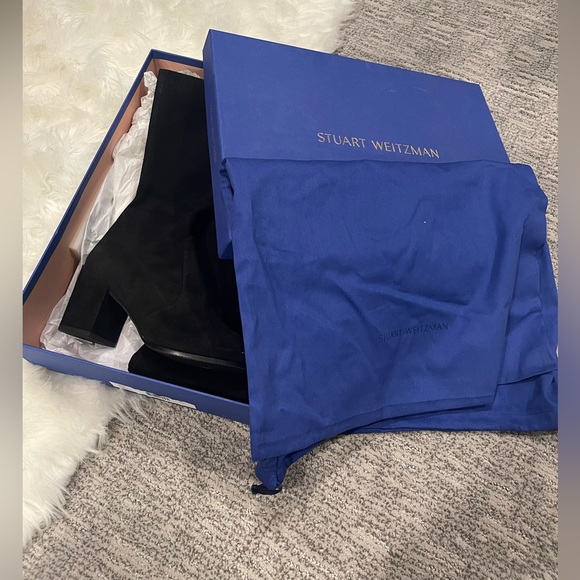 Stuart Weitzman Tieland Over the Knee Boots in Black Suede - Picture 7 of 7